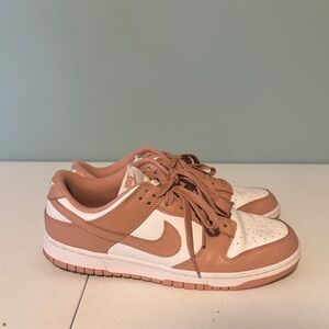 Nike Blush and White Low-Top Sneakers